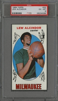 1969 Topps #25 Lew Alcindor Rookie Card - PSA EX-MT 6